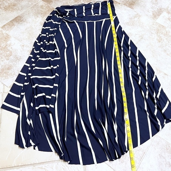 Elan 8 Way Convertible Multi Way Striped Jersey Dress Swim Coverup Blue White M - Picture 13 of 14